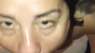 Latina milf sloppy bj facial.