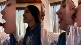 Step sisters suckings nipples and Kissing each other