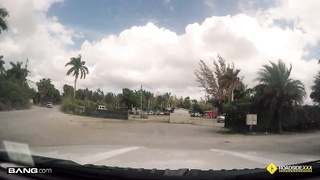 Natalie Brooks - Gets Her Tight Pussy Fucked On A Public Road