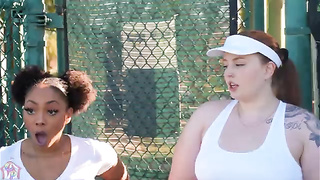 Clown fuck Threesome outdoor