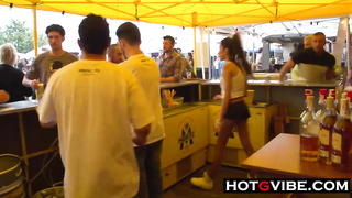 Shameless Public Fucking for hot Euro Babe Amirah Adara ft Emilios