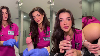 Hot nurse with dildo