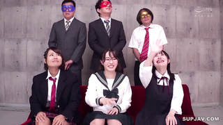 Naughty Girl And Friends Having Fun With Middle Old Men In A Lewd Game Playing And Win Cumshots R6C2 2 video