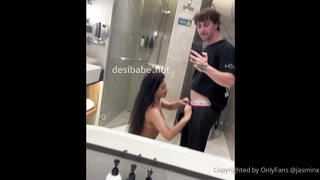 NRI OnlyFans Slut JasminX Gives Sloppy Blowjob and Gets Hard Fucked for Facial