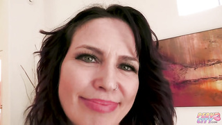 Tattooed MILF Lily Pleasure First Pro Anal Shoot in