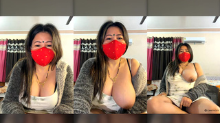 88pink Delhi ke Nepali Randi bhabhi ka 22 Jan Morning western dress one boobs open show