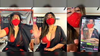 88pink black saree red top Nepali randi part 5