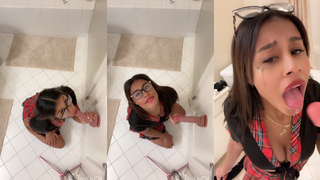 Trulyissa dirty talks and gags on dildo OF