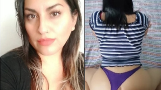 Cogida con mi Tanga morada me gusta por detras muy rico