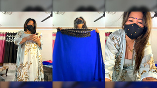 88pink light blue nighty stand up sexy figure Nepali Randi bhabhi part 1