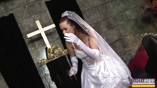 The abandoned bride fucks in the church (1080)