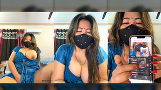 88pink blue nighty one boobs open nepali randi bhabhi part 2