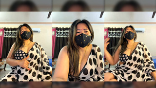 88pink nepali Randi bhabhi white saree dirty talk pussy show part 4