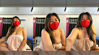 88pink white dress big boobs Nepali Randi bhabhi part 3