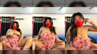 88pink big boobs show pink flower dress nepali randi bhabhi part 3