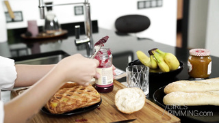 Rimjob morning with hot brunette Gina Ferocius