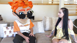 Fake Blind Guy Gets Handjob Footjob Blowjob & Deep Creampie From Scarlett