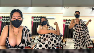 88pink white saree sexy dance nepali randi bhabhi part 4