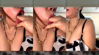 88pink white saree suck finger show lips nepali randi bhabhi part 5