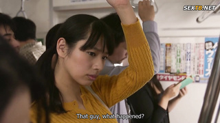 Married Woman On A Monster Train My Pussy Is Wet From The Endless Attacks - Hana Haruna