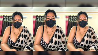 88pink white saree big clevage show pinky thapa nepali randi bhabhi part 6