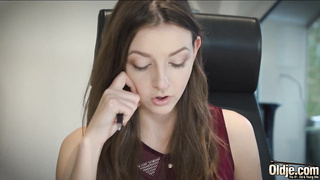 Rebecca Ruby vs. Hugo - Blackmailing a young babe