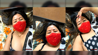 88pink bed par late ke show in white saree pinky thapa nepali randi bhabhi part 5