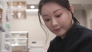 [JUR-716] “Please spoil me more than my husband…” N-cup busty wife falls to pleasure from in-store h 2 video