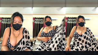 88pink pinky thapa nepali randi bhabhi white saree sexy song part 5