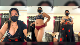 88pink remove saree dance in bra & panty only pinky thapa nepali randi bhabhi part 3