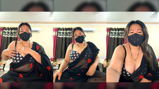 88pink sexy show pinky thapa nepali randi bhabhi white saree part 5