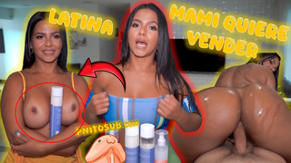 En Español Mami quiere vender mas, entonces enseña las tetas y la vagina la muy puta