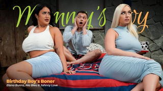Birthday Boy's Boner - Elana Bunnz & Nia Bleu