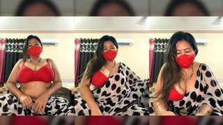 88pink dirty talk in red bra white saree pinky thapa nepali randi bhabhi part 5