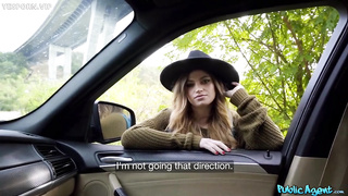 Nicole Rae - Hitchhiker sucks big dick for ride