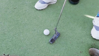 A Golf Lesson For His Wife