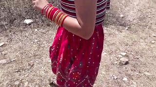 Village Boy Fucks Hot Indian Bhabhi in the Jungle - Rough Doggy Style  Creampie