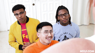 Lauren Phillips Taking Two Big Black Cocks While My Nerdy Son Isn’t Watching