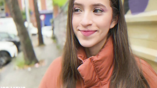 Small Tits Latina Picked Up, Strips, And Fucks