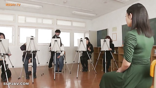 [JUY-155] Erode the married woman art model molester train-body lewd whisper-Kana Wakaba