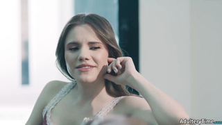 Cute Teen Stepdaughter Rose Carter Finds Bangs Stepdaddy Charles Dera