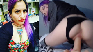 Montando mi Dildo sin quitarme Calzoncito muy rico
