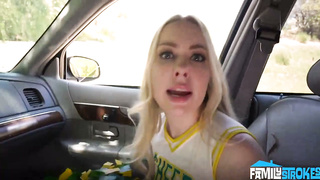 Blonde Cheerleader Stepsister Craves Hard Anal Fuck from Stepbrother POV