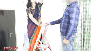 Cute Saree Bhabhi Gets Naughty With Her Devar For Rough And Hard Anal Sex After Ice Massage On Her B