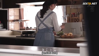 The Moment Her Husband Leaves, In Just 2 Seconds Their Lips And Body Overlap, Mother-Step Son's Forb