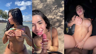 Liana Love Sexy Boobs Massage And Hardcore Sex POV In Public Bea