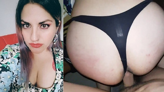 Cogida por detras con su rica Tanga Negra a Daniela Buendia