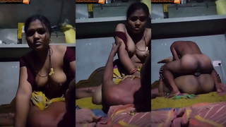 Horny desi village couple enjoying raw, real sex at night