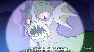 Cartoon monsters had group sex with Velma and Daphne from Scooby Doo.