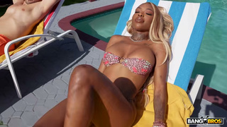 Oiled Big Titty Ebony Fuck